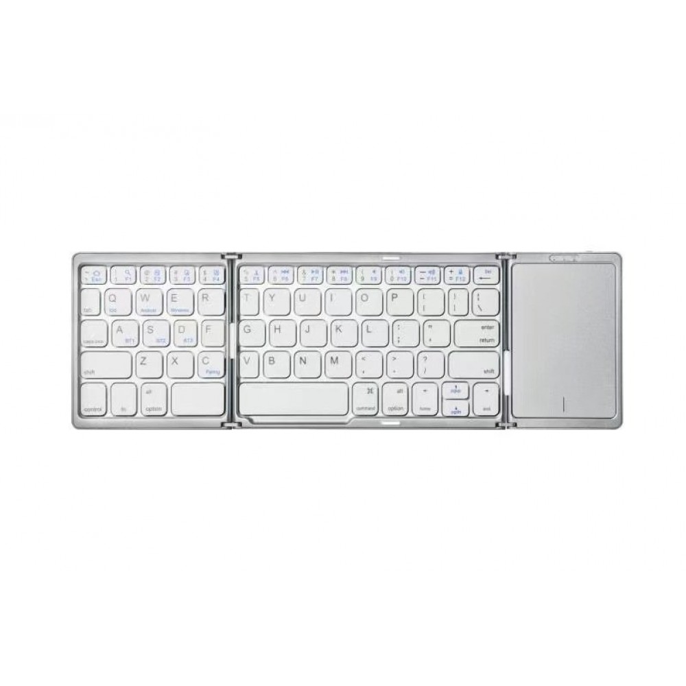 Three Folding Wireless Bluetooth Keyboard Touch Pad Mobile Phone Tablet Notebook Portable Folding Keyboard Three Folding Wireless Bluetooth Keyboard Touch Pad Mobile Phone Tablet Notebook Portable Folding Keyboard