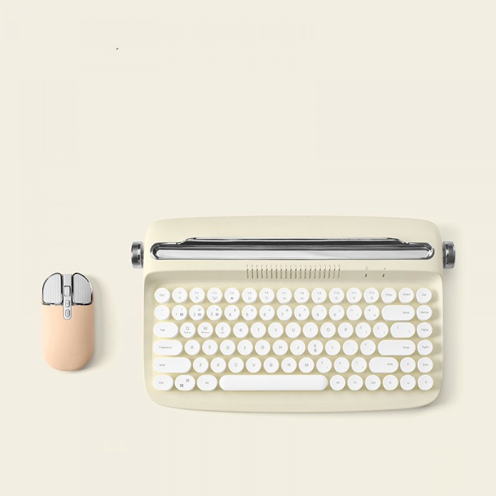 Retro Ipad Bluetooth Keyboard Mouse Set Cute Office Retro Ipad Bluetooth Keyboard Mouse Set Cute Office