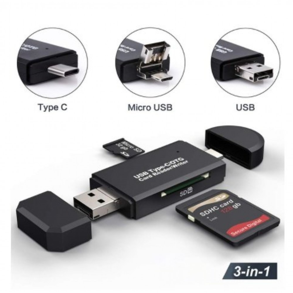 Suitable For Computer Phone Card Reader Three In One Suitable For Computer Phone Card Reader Three In One