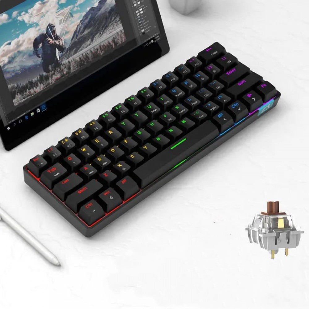 Wireless Dual-mode Bluetooth Mechanical Keyboard Tablet Phone Wireless Dual-mode Bluetooth Mechanical Keyboard Tablet Phone