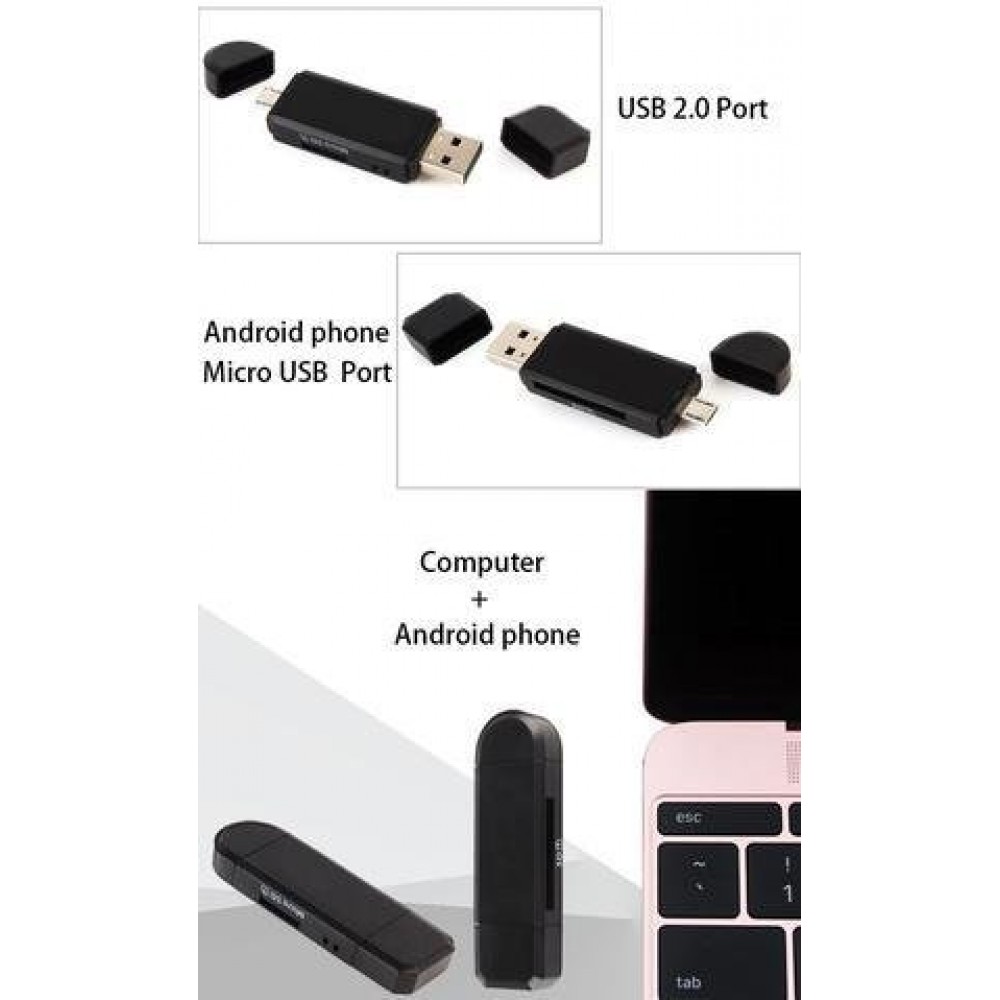 Smart Three-In-One Multi-Function Card Reader Smart Three-In-One Multi-Function Card Reader
