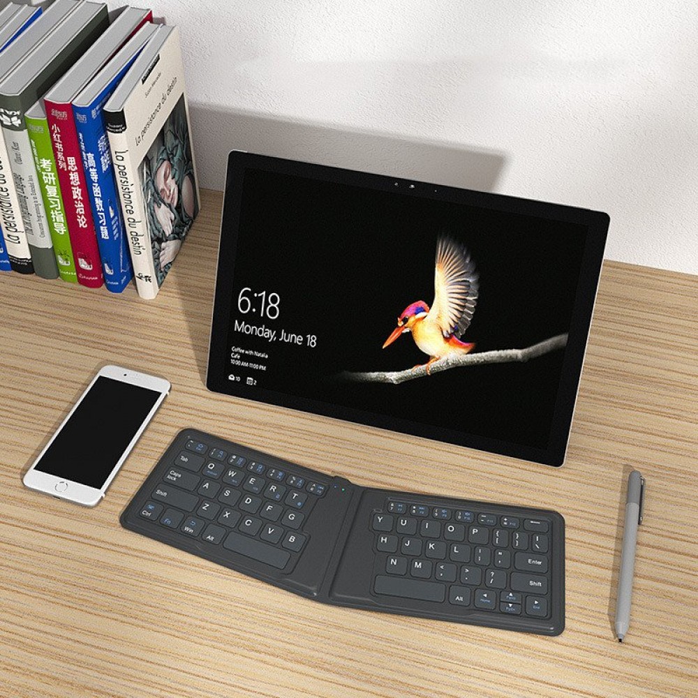 Compatible with Apple, Aerospace Folding Bluetooth Keyboard Ipad Tablet Phone Universal Office Keyboard Compatible with Apple, Aerospace Folding Bluetooth Keyboard Ipad Tablet Phone Universal Office Keyboard