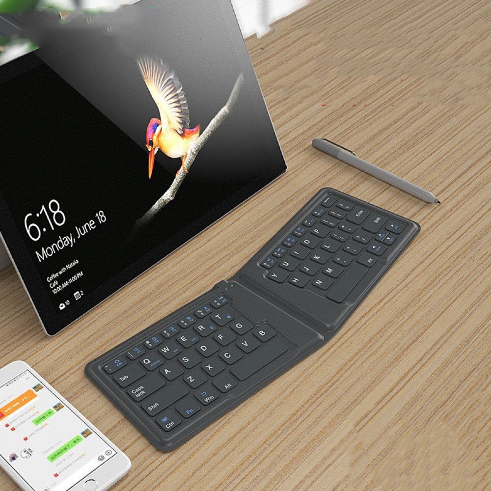 Compatible with Apple, Aerospace Folding Bluetooth Keyboard Ipad Tablet Phone Universal Office Keyboard Compatible with Apple, Aerospace Folding Bluetooth Keyboard Ipad Tablet Phone Universal Office Keyboard
