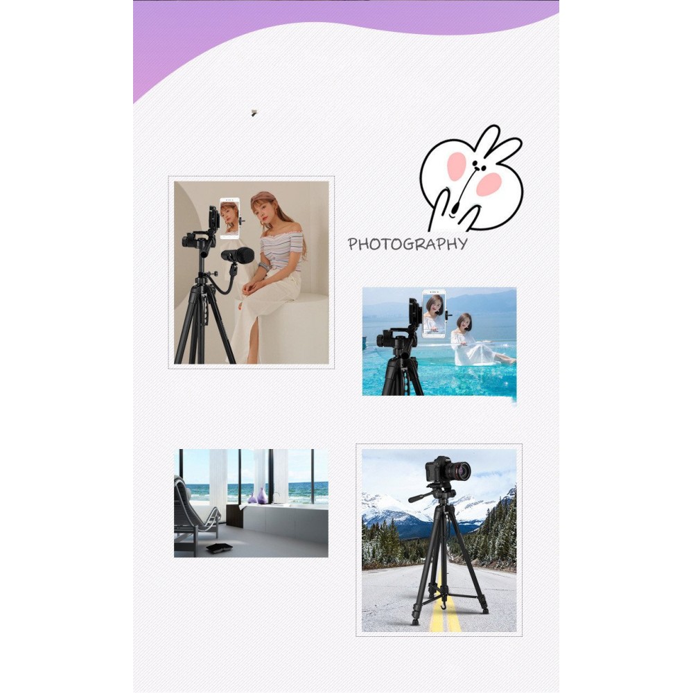 Compatible with Apple, Weifeng WT-3560 Micro SLR Digital Camera Tripod Camera PTZ Tripod Live Mobile Phone Stand