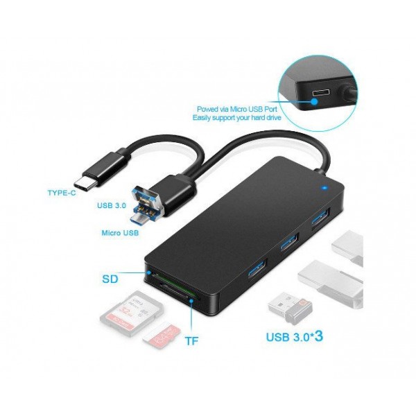 Usb 3.0 Type C Hub Card Reader
