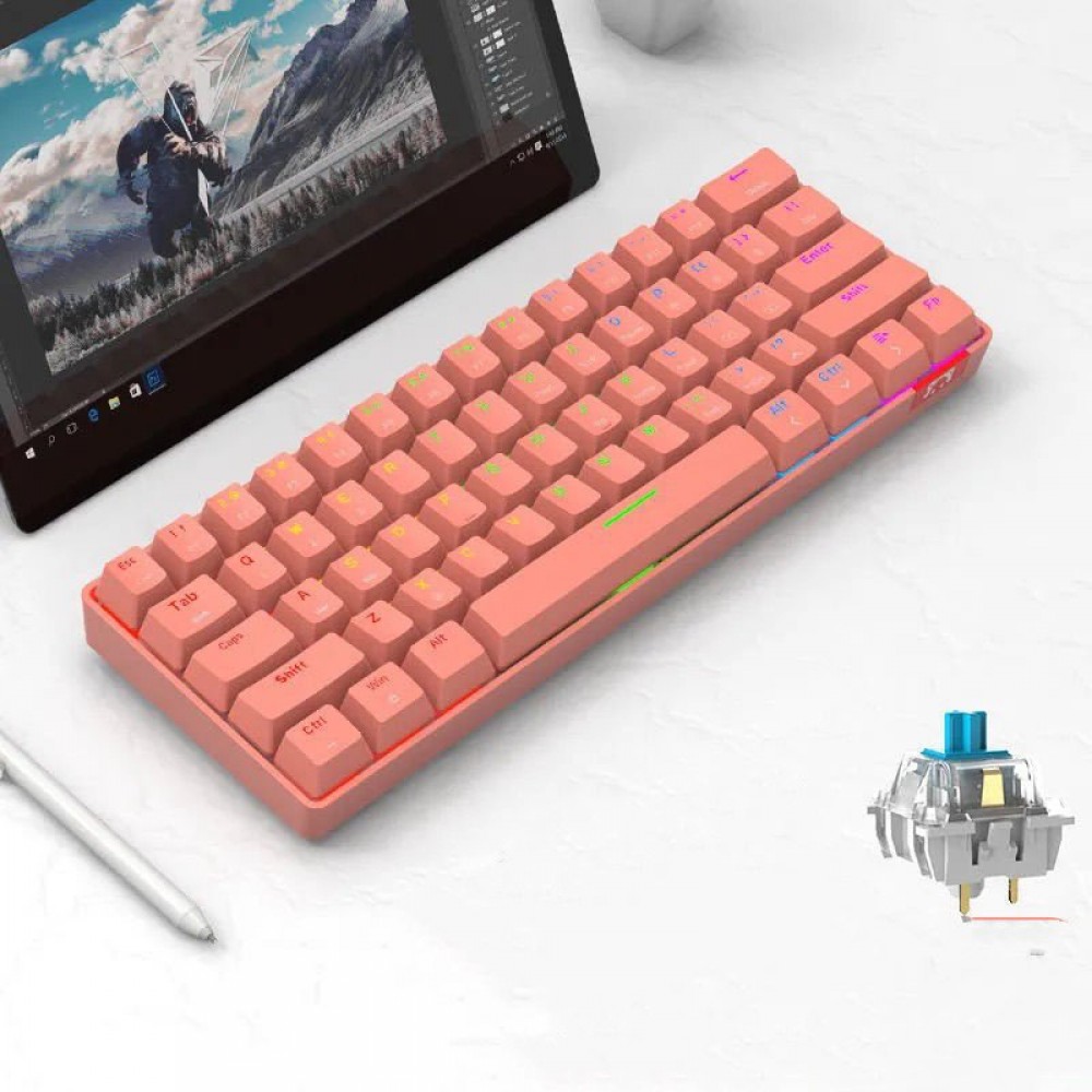 Wireless Dual-mode Bluetooth Mechanical Keyboard Tablet Phone Wireless Dual-mode Bluetooth Mechanical Keyboard Tablet Phone