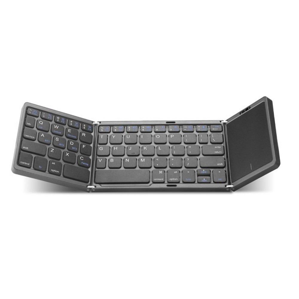 Three Folding Wireless Bluetooth Keyboard Touch Pad Mobile Phone Tablet Notebook Portable Folding Keyboard Three Folding Wireless Bluetooth Keyboard Touch Pad Mobile Phone Tablet Notebook Portable Folding Keyboard