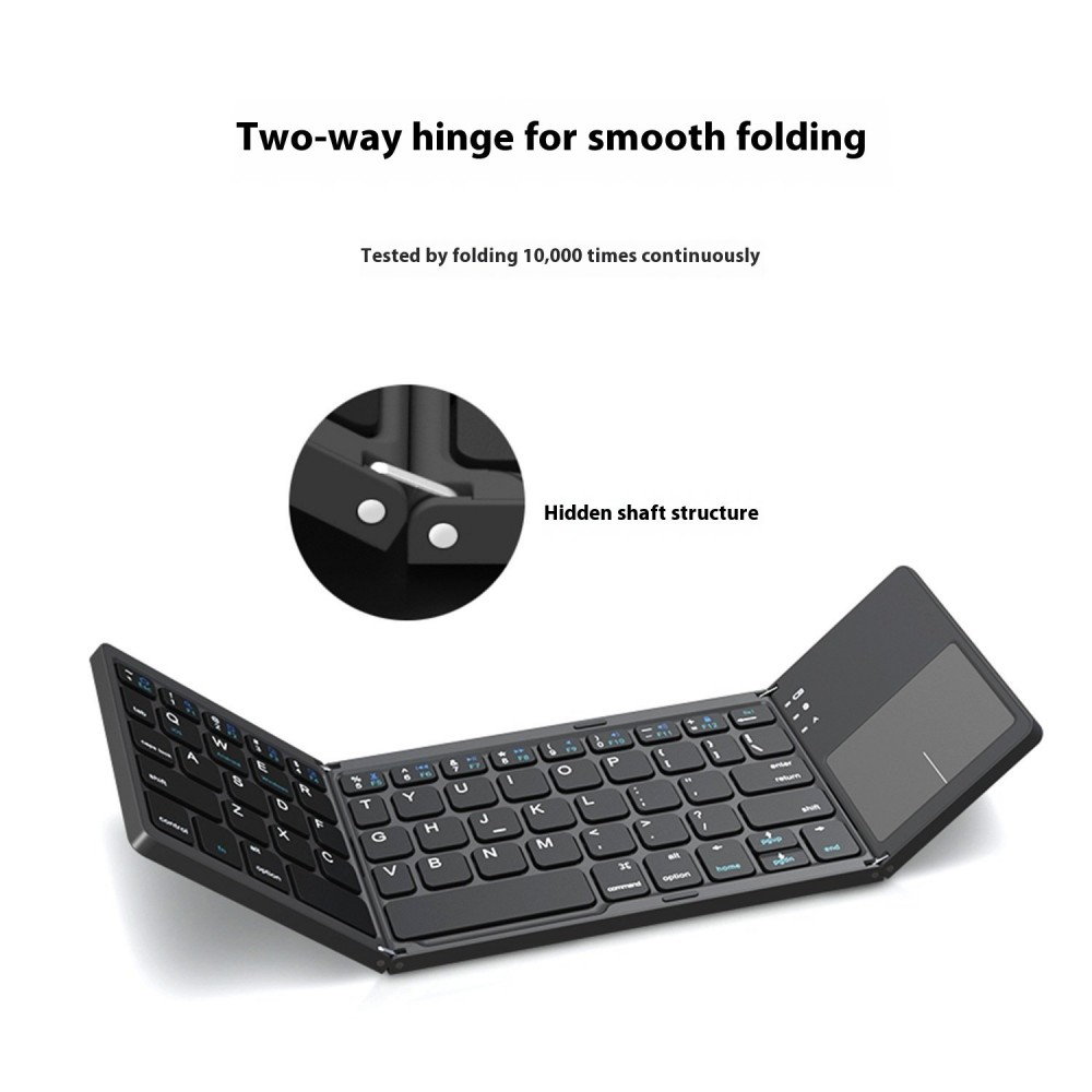 Mini Tri-fold Bluetooth Keyboard Portable Thin Touch Mini Tri-fold Bluetooth Keyboard Portable Thin Touch