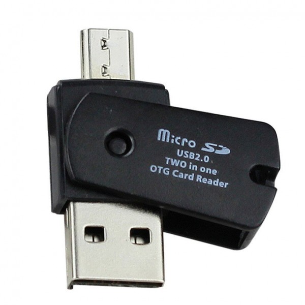 Rotating USB2.0 TF Card Reader 2-in-1 Mi...