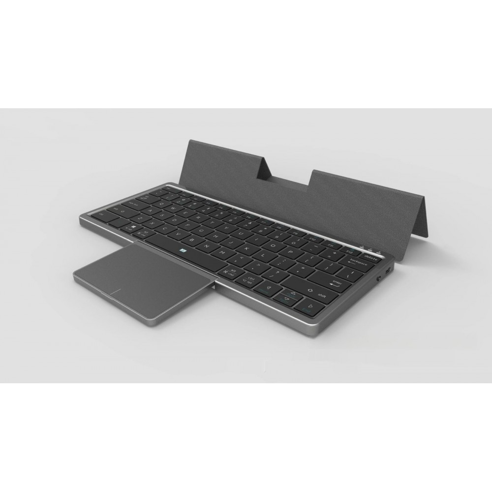 Three-in-one Wireless Bluetooth Touch Pad Wireless Keyboard Leather Sheath Stand Ipad Mobile Phone Universal