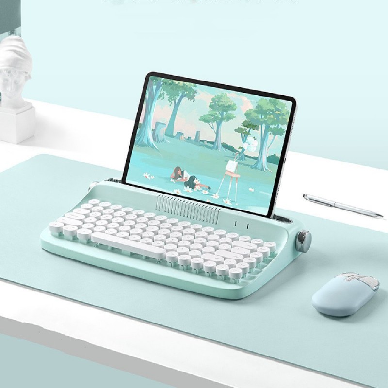 Retro Ipad Bluetooth Keyboard Mouse Set ...